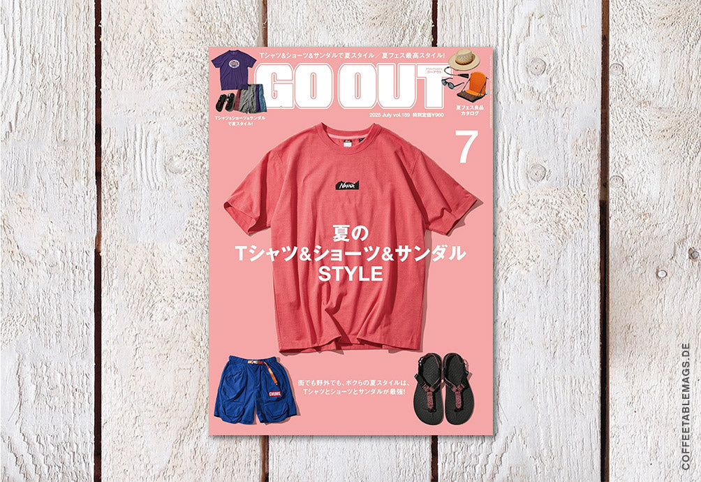 GO OUT – Volume 189: Summer T-shirts, Shorts, and Sandals STYLE – Cover