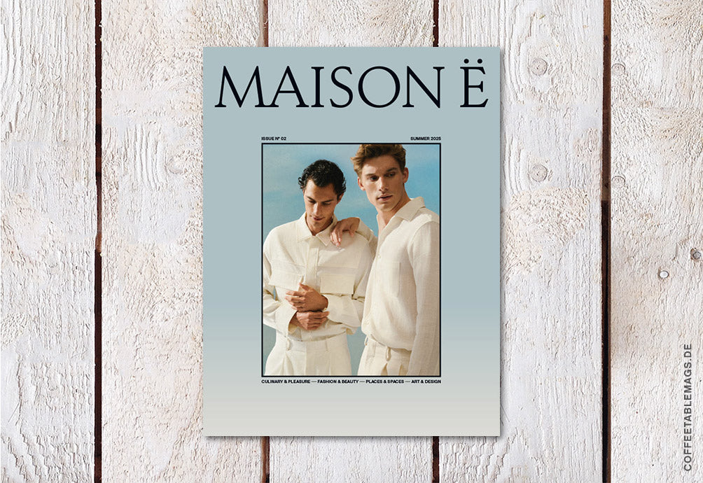 MAISON Ë – Issue 02: A tribute to summer & exploration – Cover: Men on boads