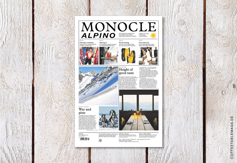 Monocle Alpino Newspaper 2025/2026 – Cover