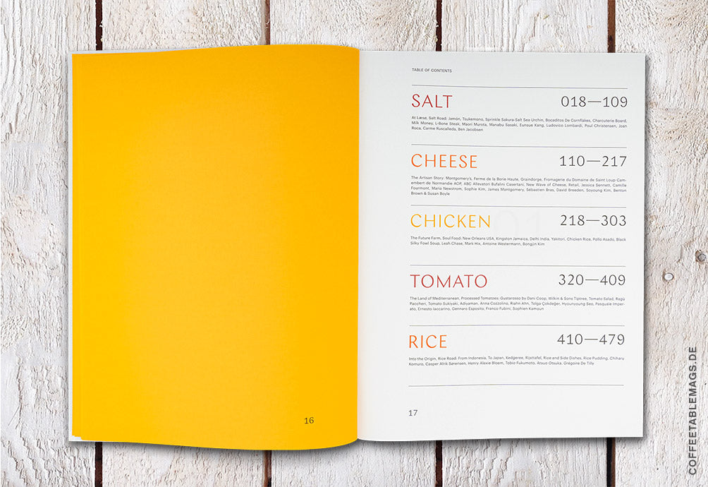 Magazine F – Book: Salt, Cheese, Chicken, Tamato, and Rice – Inside 01