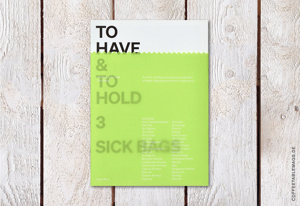 To Have & To Hold: 3 Sick Bags – Cover